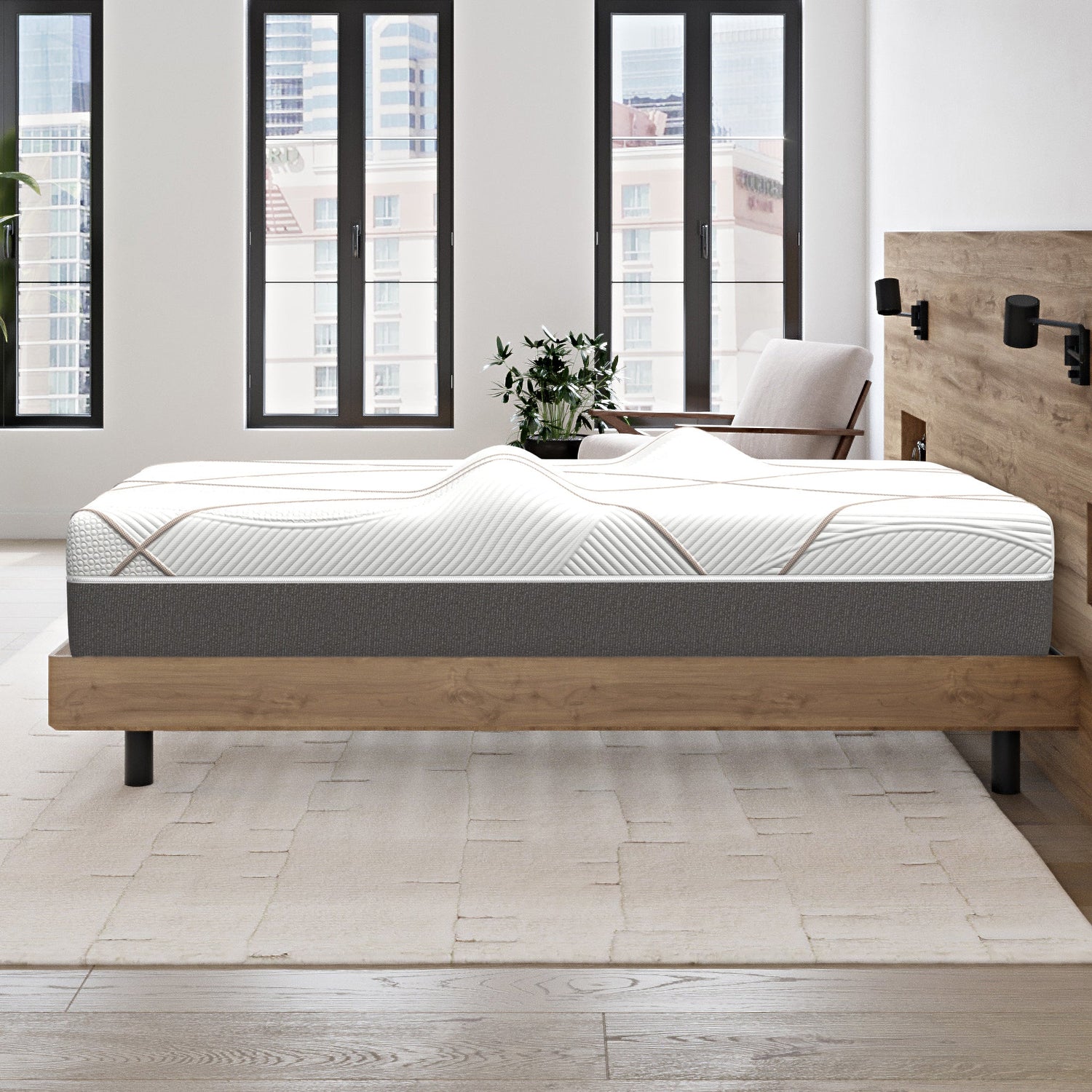 Ghostbed massage mattress hybrid profile