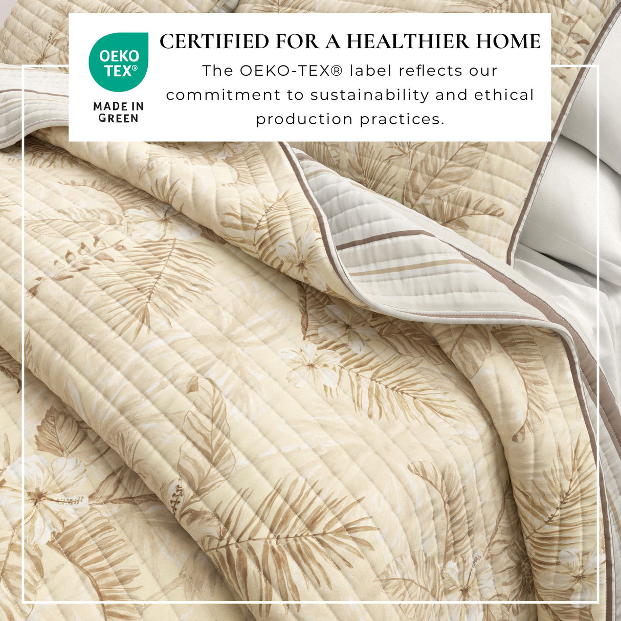 Floral Printed Cotton Quilt Set - Mendocino Collection