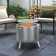 2-in-1-Stainless-Steel-Smokeless-Fire-Pit-&-BBQ-Fire-Pits