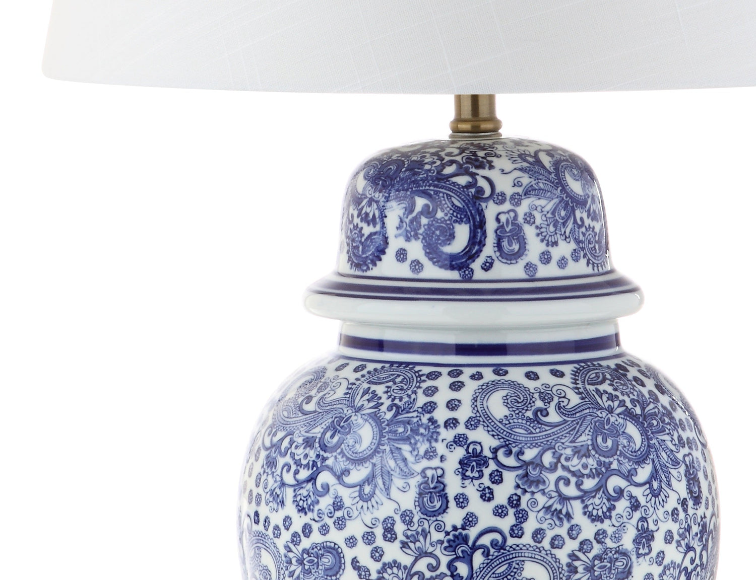 Ceramic LED Table Lamp - Blue and White Hand Painted