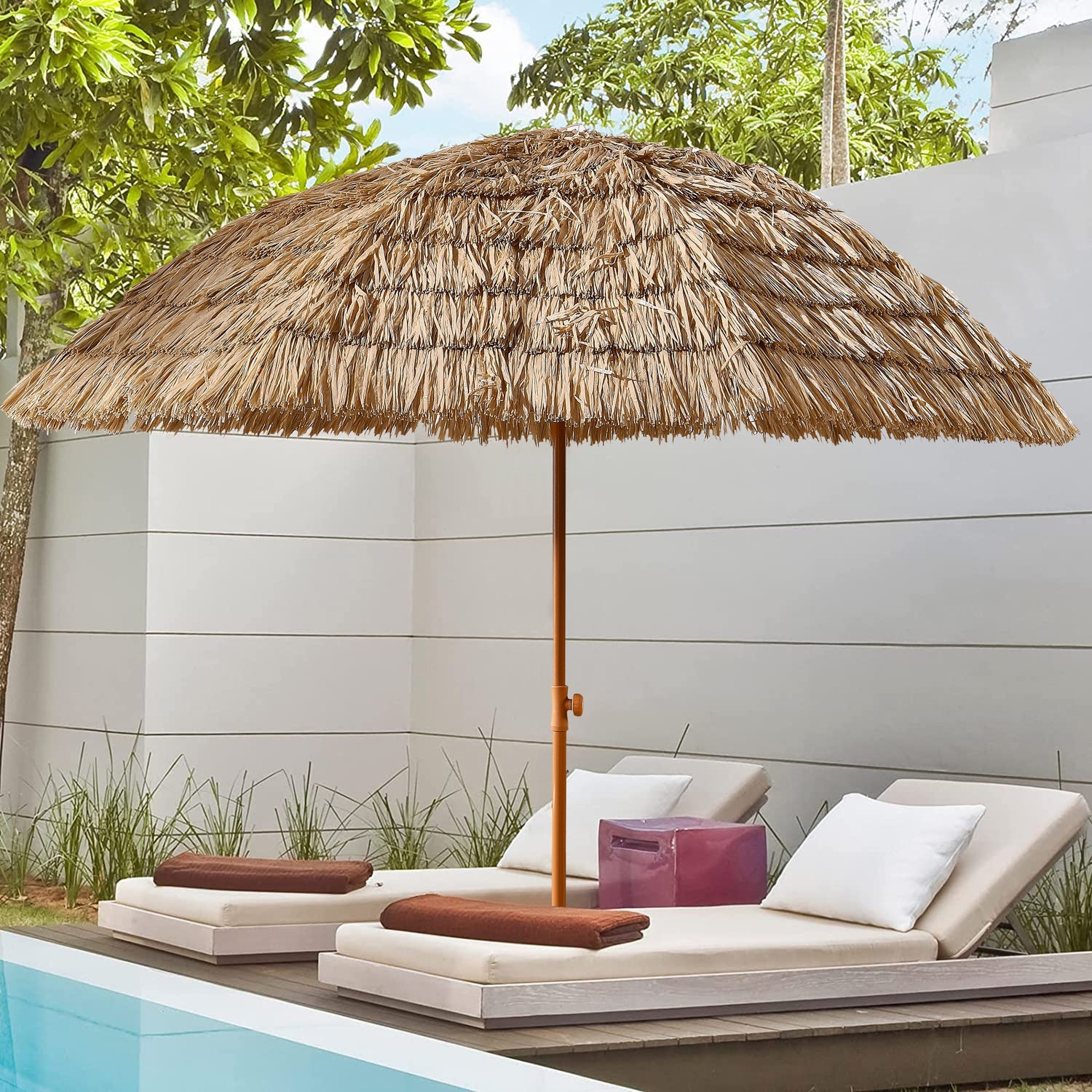 The Hawaiian-Style Half-Circle Tiki Umbrella