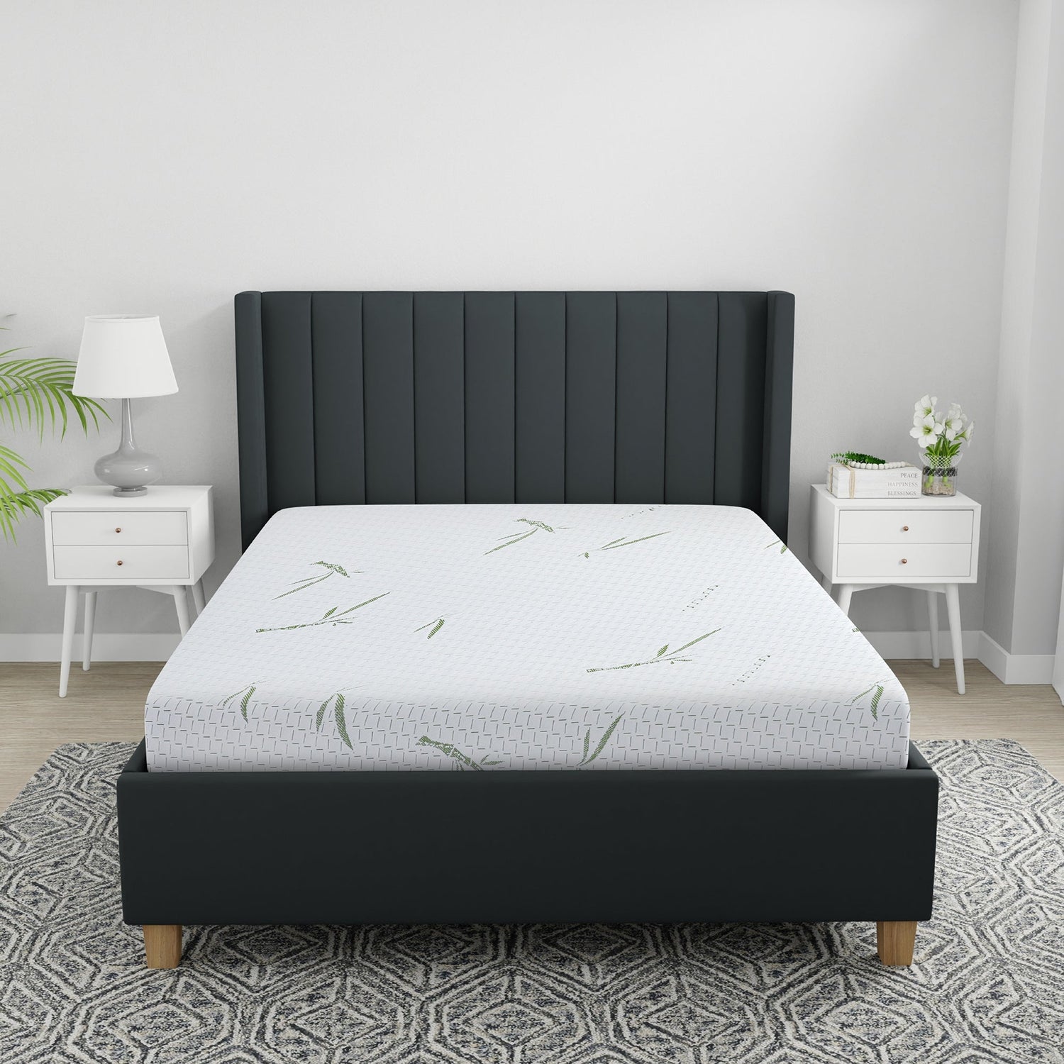 8-inch dual layer memory foam mattress with bamboo infused cover