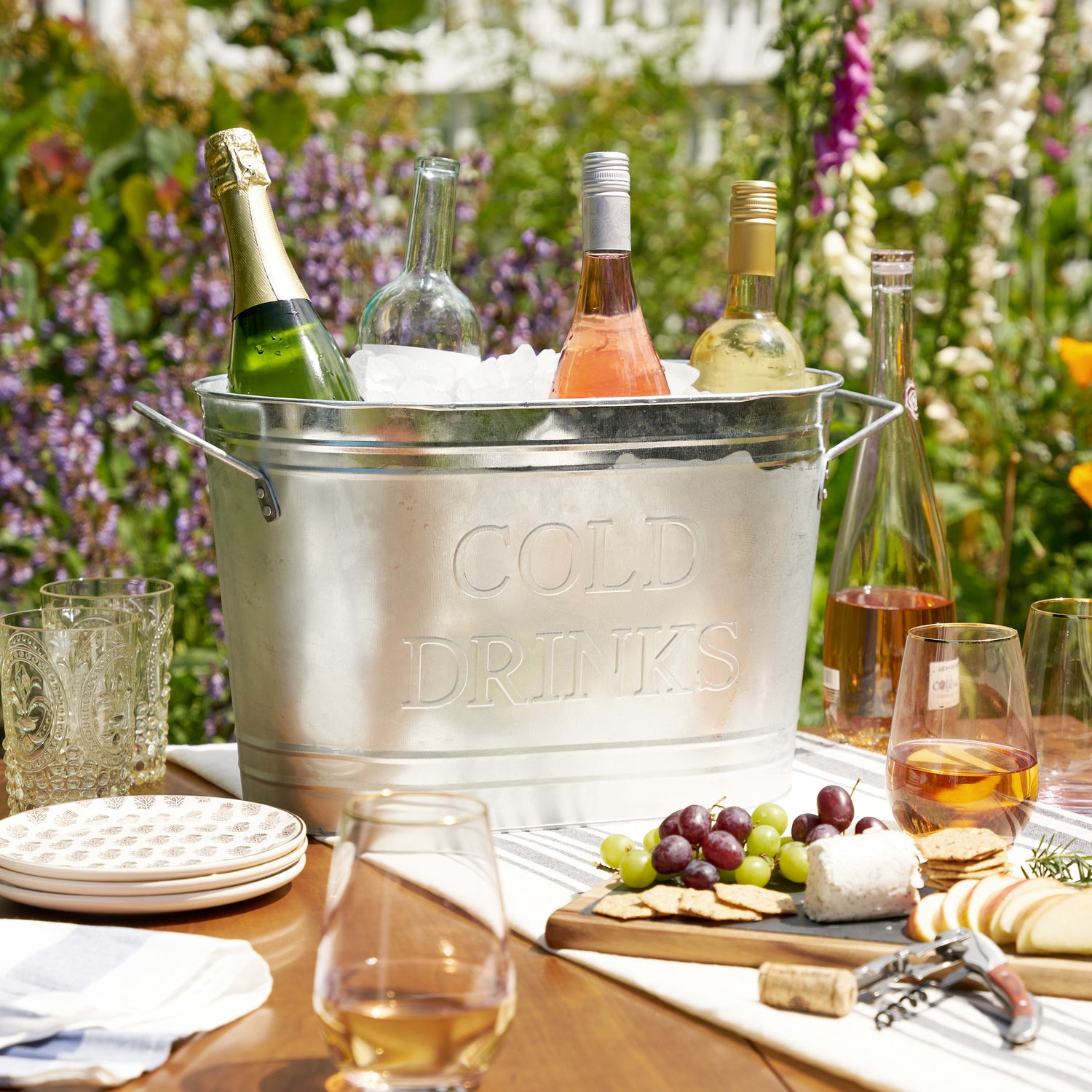 Cold Drinks Galvanized Metal Tub