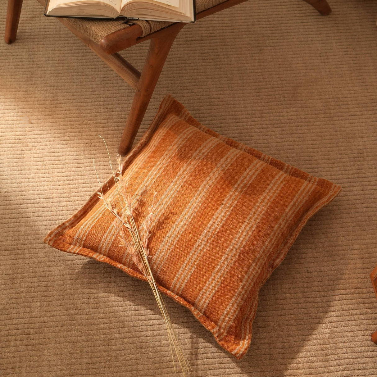 Double-Sided Stripe Throw Pillow– 20 x 20 Inch Decorative Pillow for Sofa, Bed, and Home Décor – Stylish, Soft, and Durable Accent Cushion for Living Room, Bedroom, and Outdoor Seating