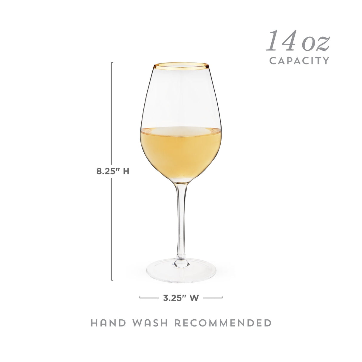 Gilded Stemmed Wine Glasses