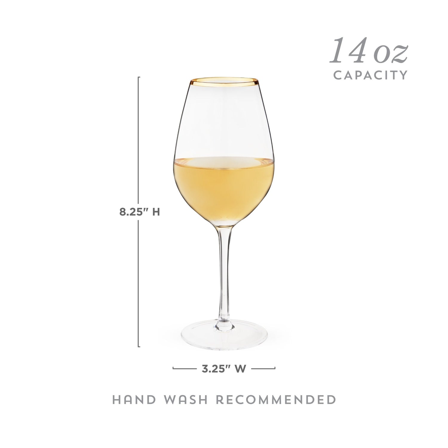 Gilded Stemmed Wine Glasses