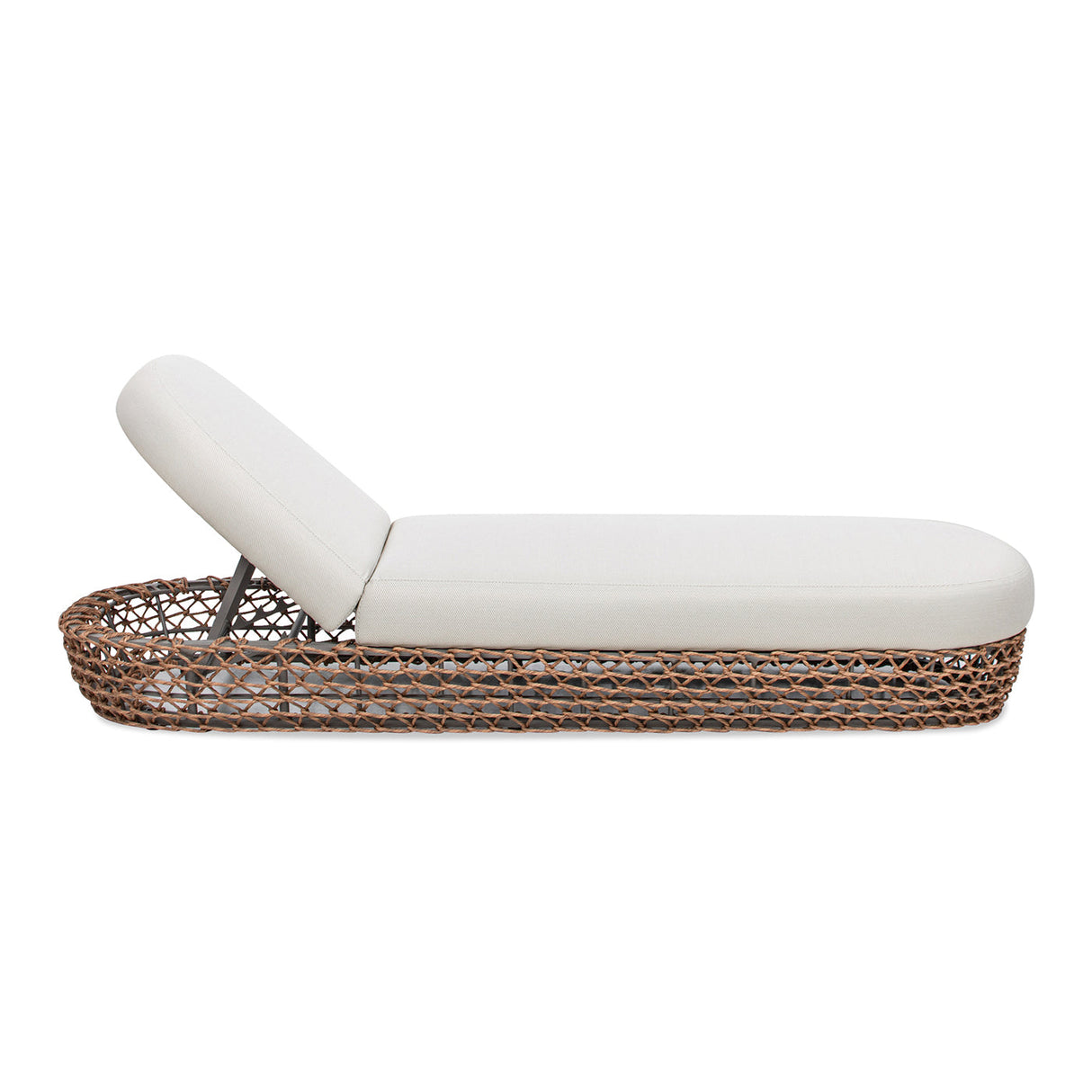 Willow Wicker & Sunbrella Upholstered Patio Lounger