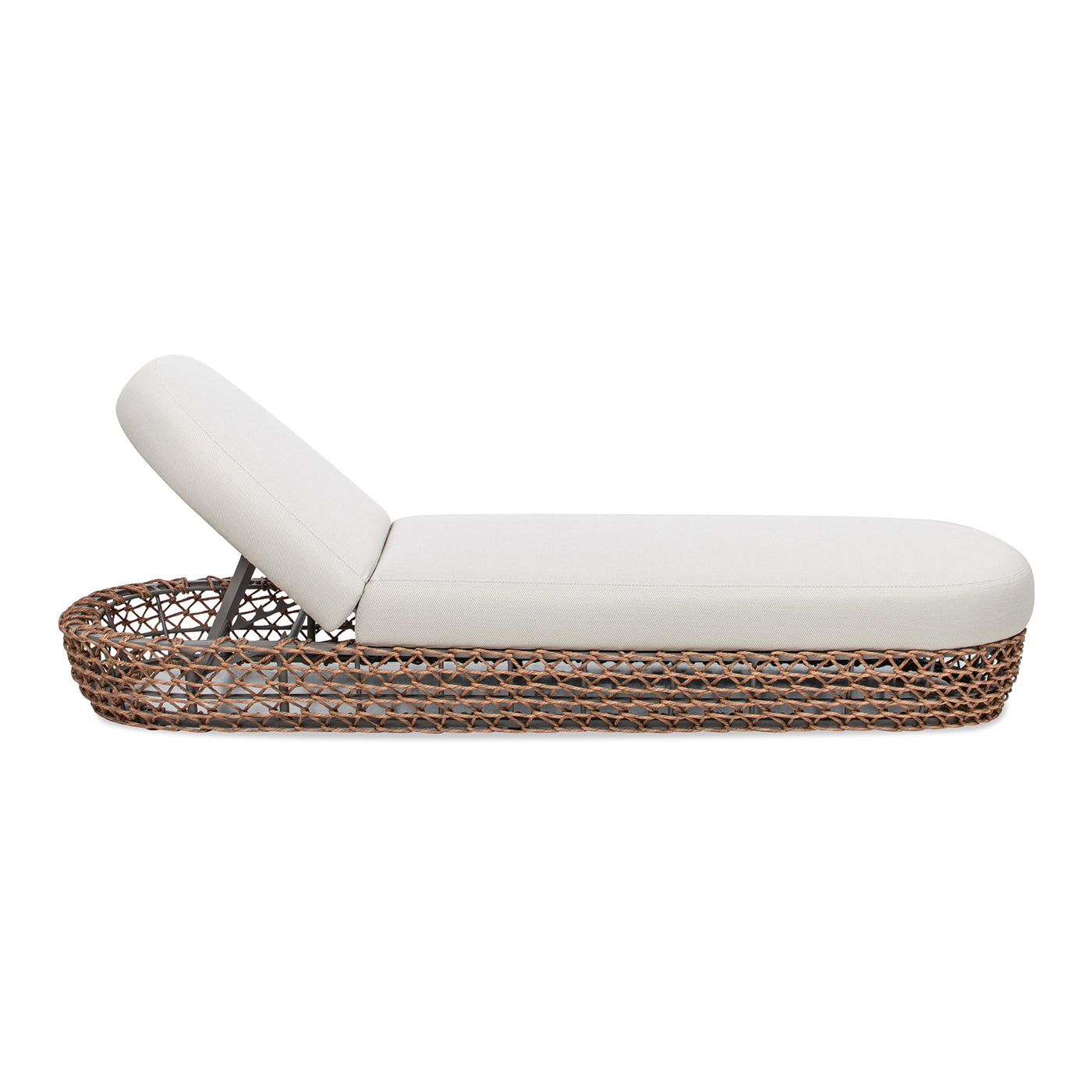 Willow Wicker & Sunbrella Upholstered Patio Lounger