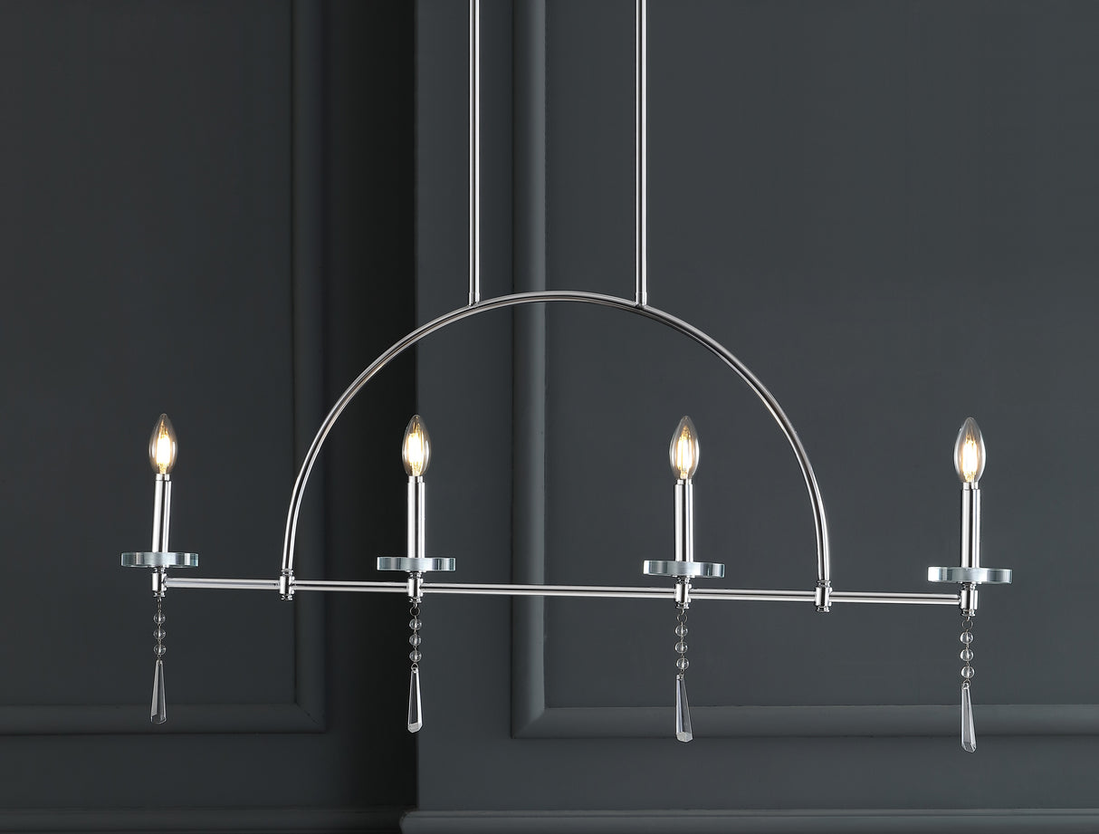 4-light-Linear-Metal/Crystal-LED-Pendant-Pendant