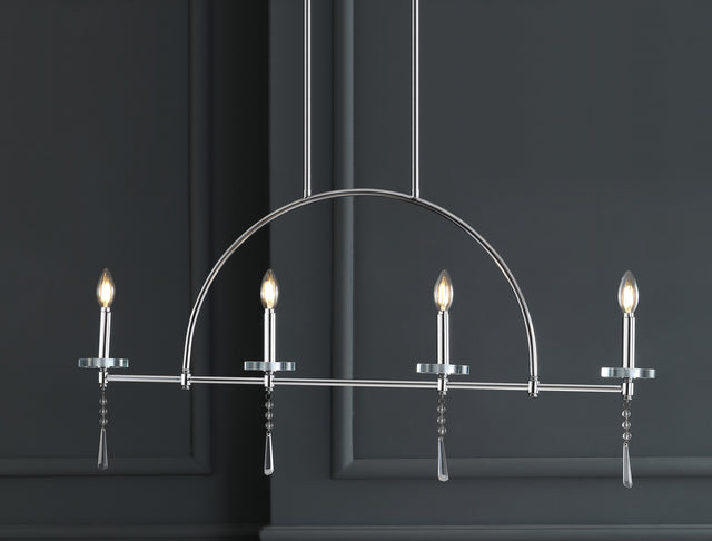 4-light-Linear-Metal/Crystal-LED-Pendant-Pendant