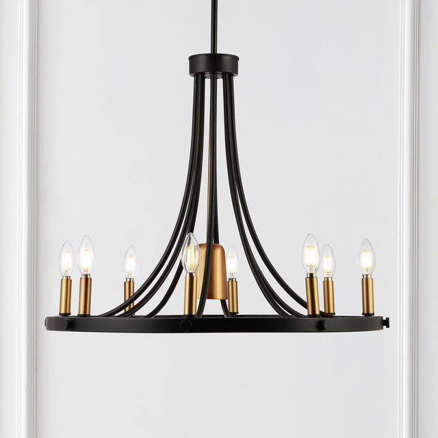 9-Light-Adjustable-Iron-Transitional-Modern-LED-Chandelier-Pendant