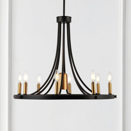 9-Light-Adjustable-Iron-Transitional-Modern-LED-Chandelier-Pendant