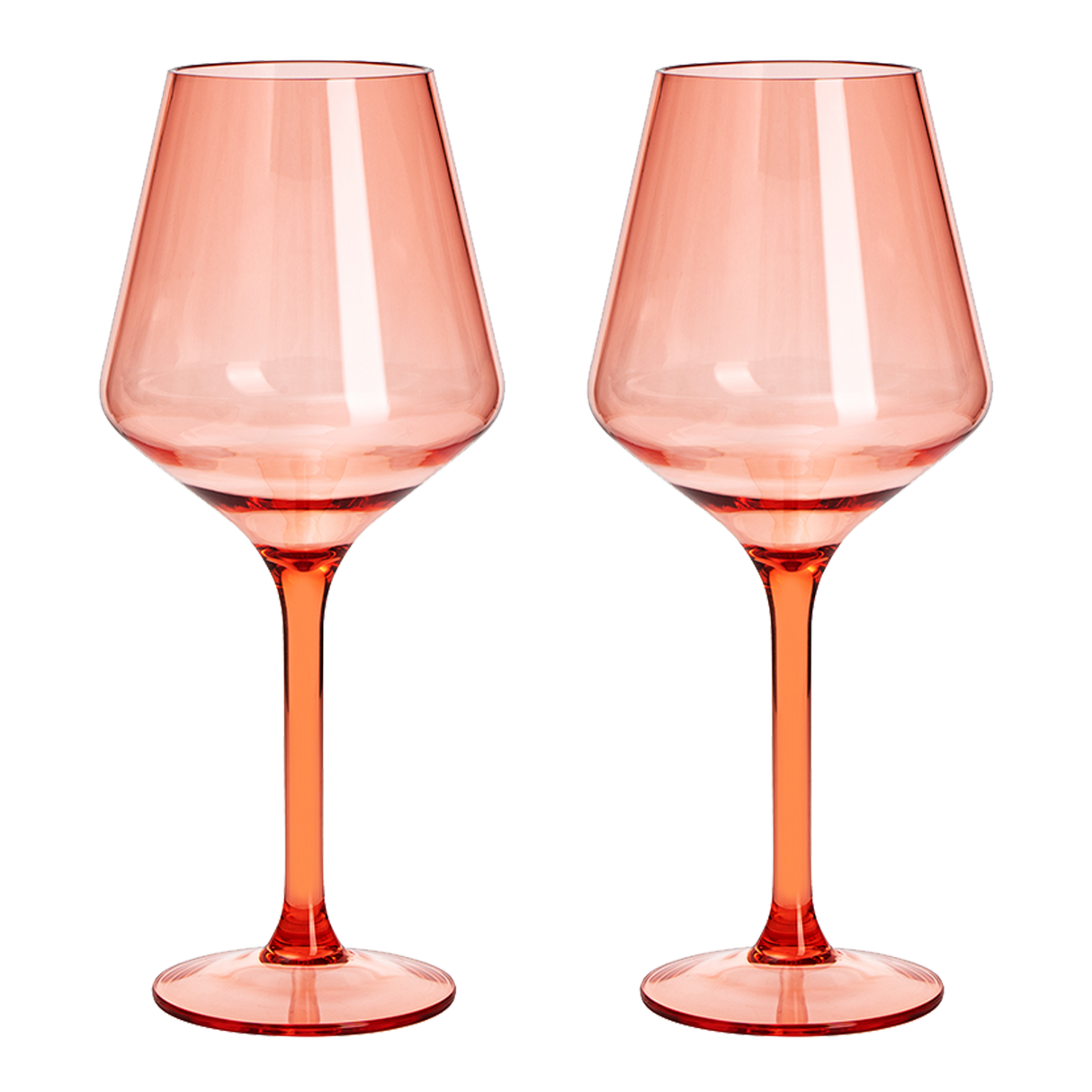 Saint Tropez Acrylic Stemmed Wine Glassware, Set of 2