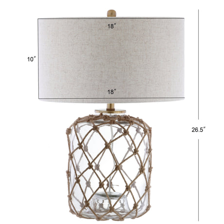 Glass and Rope LED Table Lamp