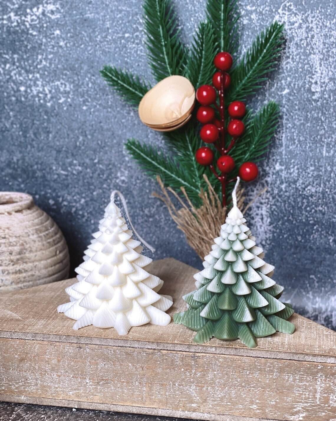 Christmas Fir Tree Candles - Festive Holiday Decor for Your Home