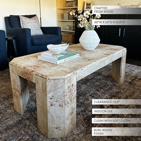 Burl Wood Coffee Table