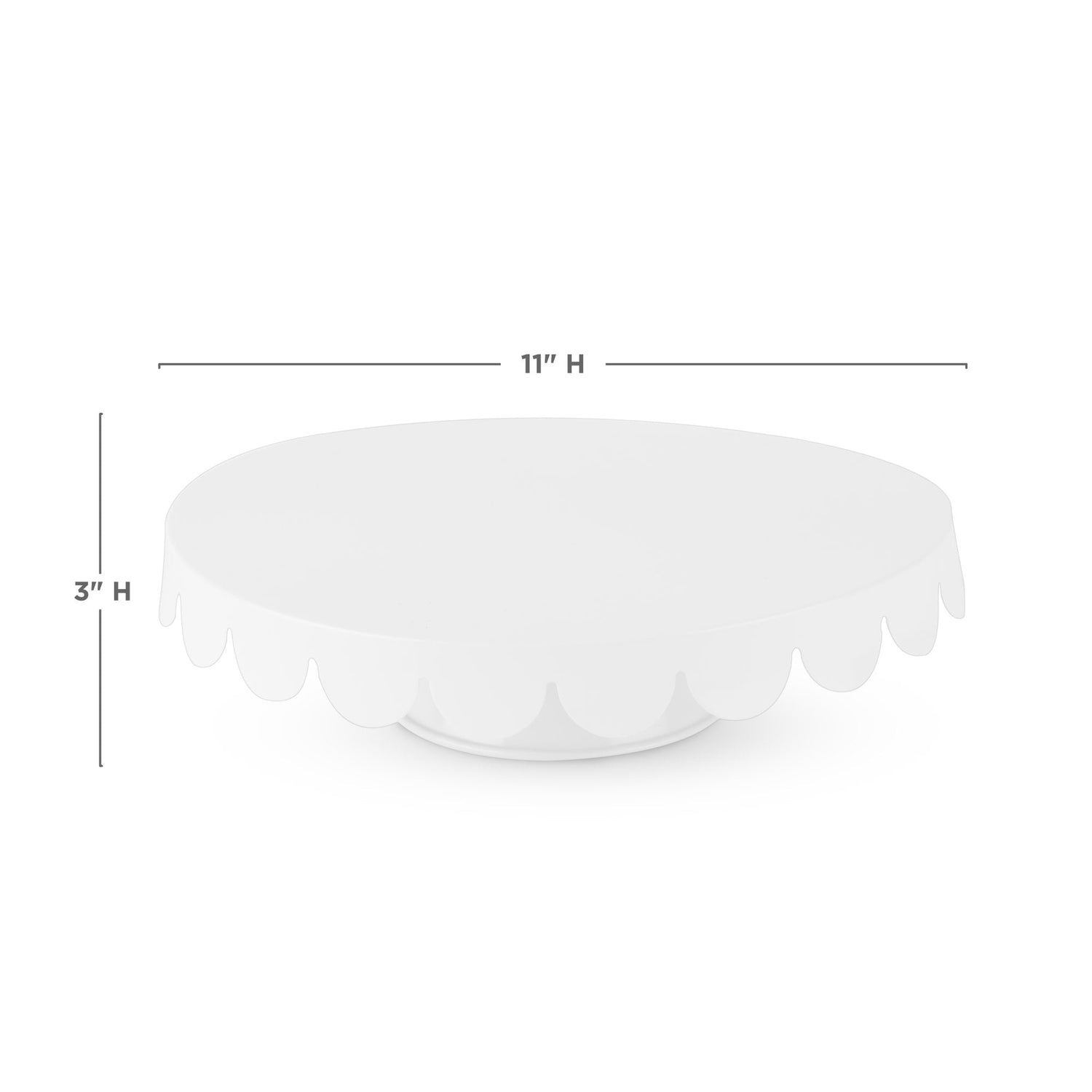 Metal Cake Stand in White