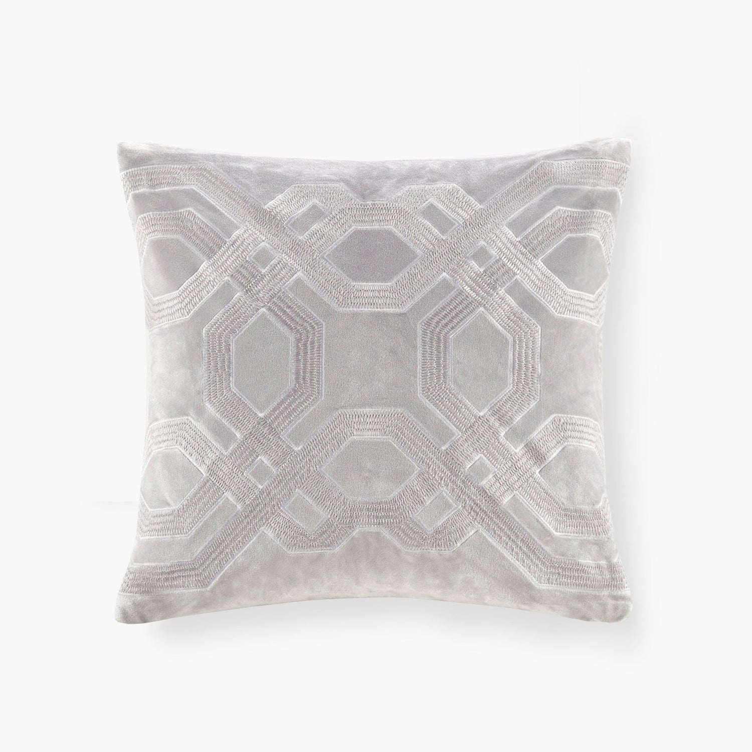 Square Decor Pillow Silver 18x18'