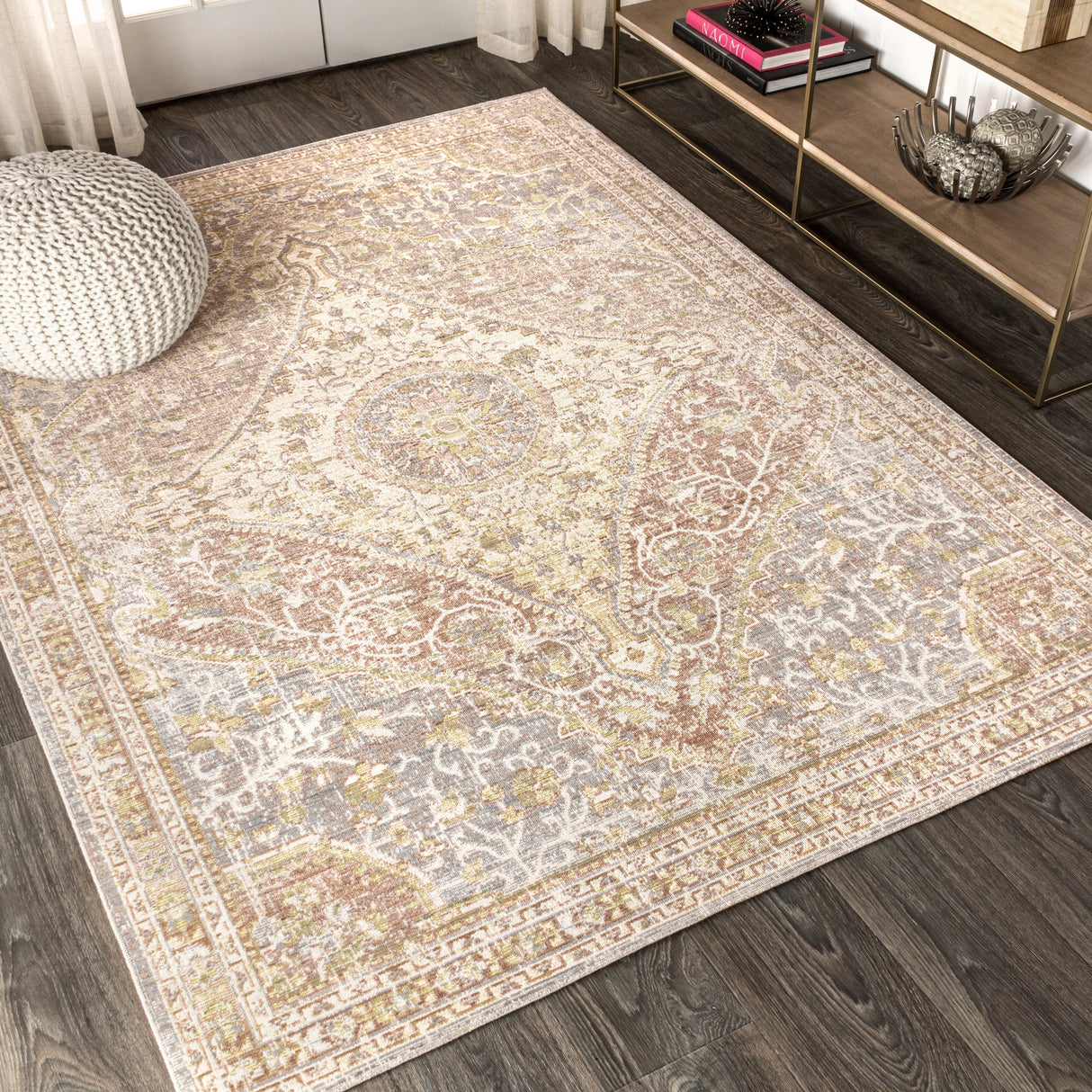 Modern Ornate Medallion Area Rug