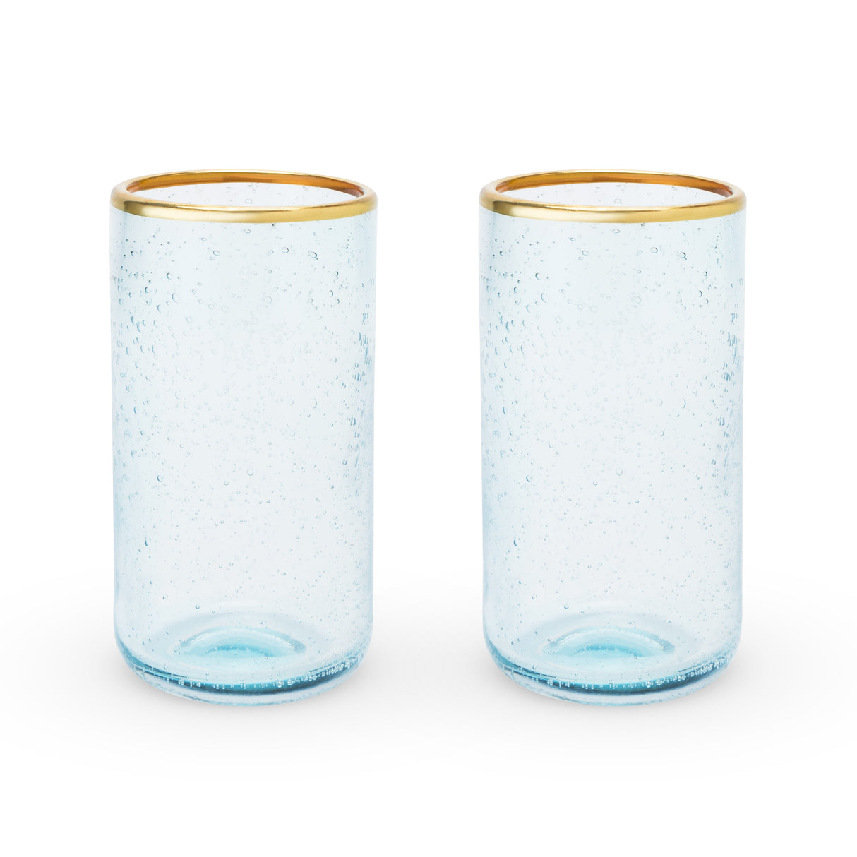 Aqua Bubble Glass Tumbler Set