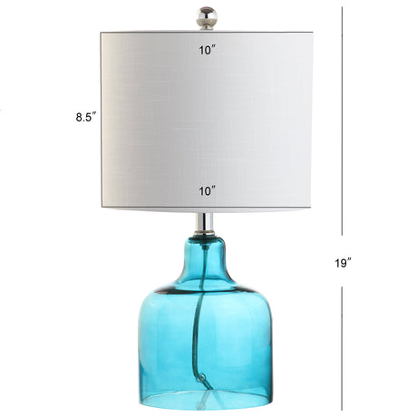 Glass Bell LED Table Lamp - Moroccan Blue