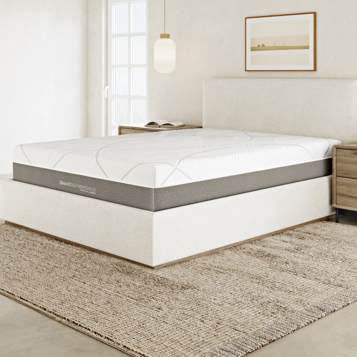 Ghostbed massage mattress hybrid profile