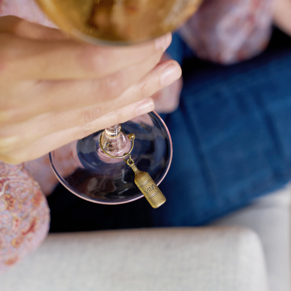 Gold Vineyard Wine Charms