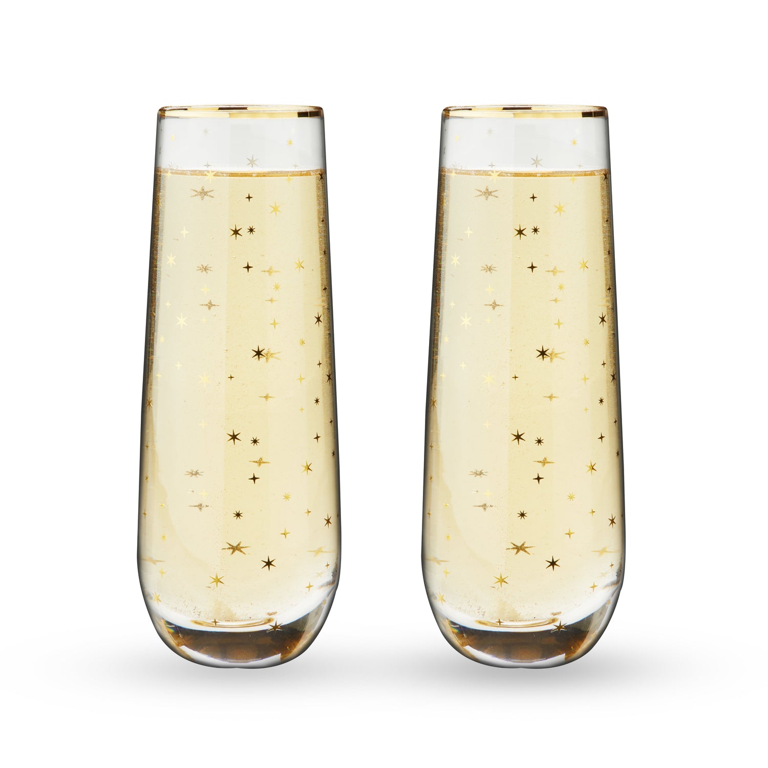 Starlight Stemless Champagne Flutes