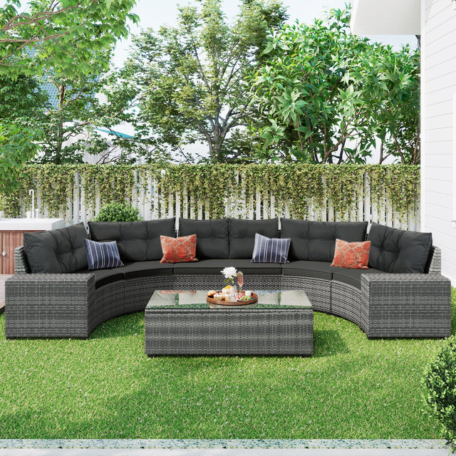 8-piece-outdoor-wicker-round-sofa-set,-half-moon-sectional-set-all-weather-Outdoor-Furniture-Sets