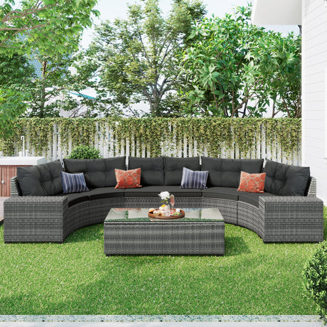 8-piece-outdoor-wicker-round-sofa-set,-half-moon-sectional-set-all-weather-Outdoor-Furniture-Sets