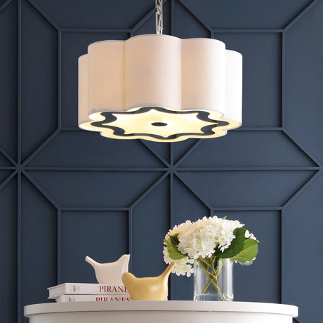 Adjustable-Scalloped-Shade-Metal-LED-Pendant-Pendant