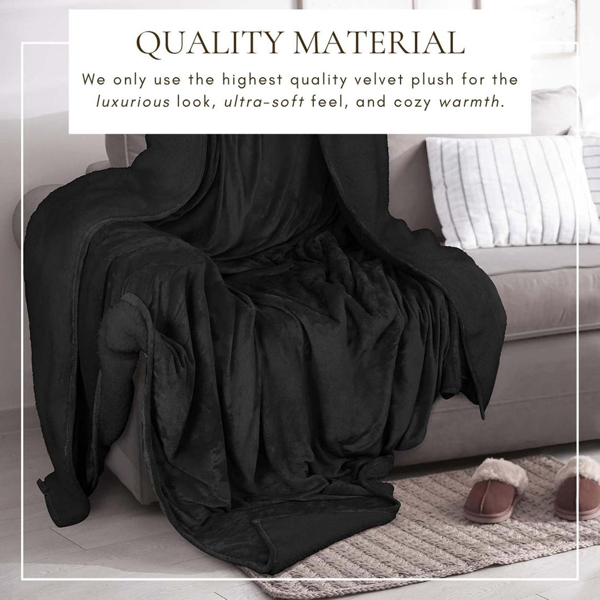 Velvet Plush Sherpa Bed Blanket - Sherpa Fleece Collection