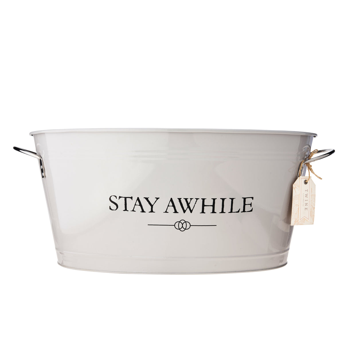 Stay Awhile Metal Drink Tub