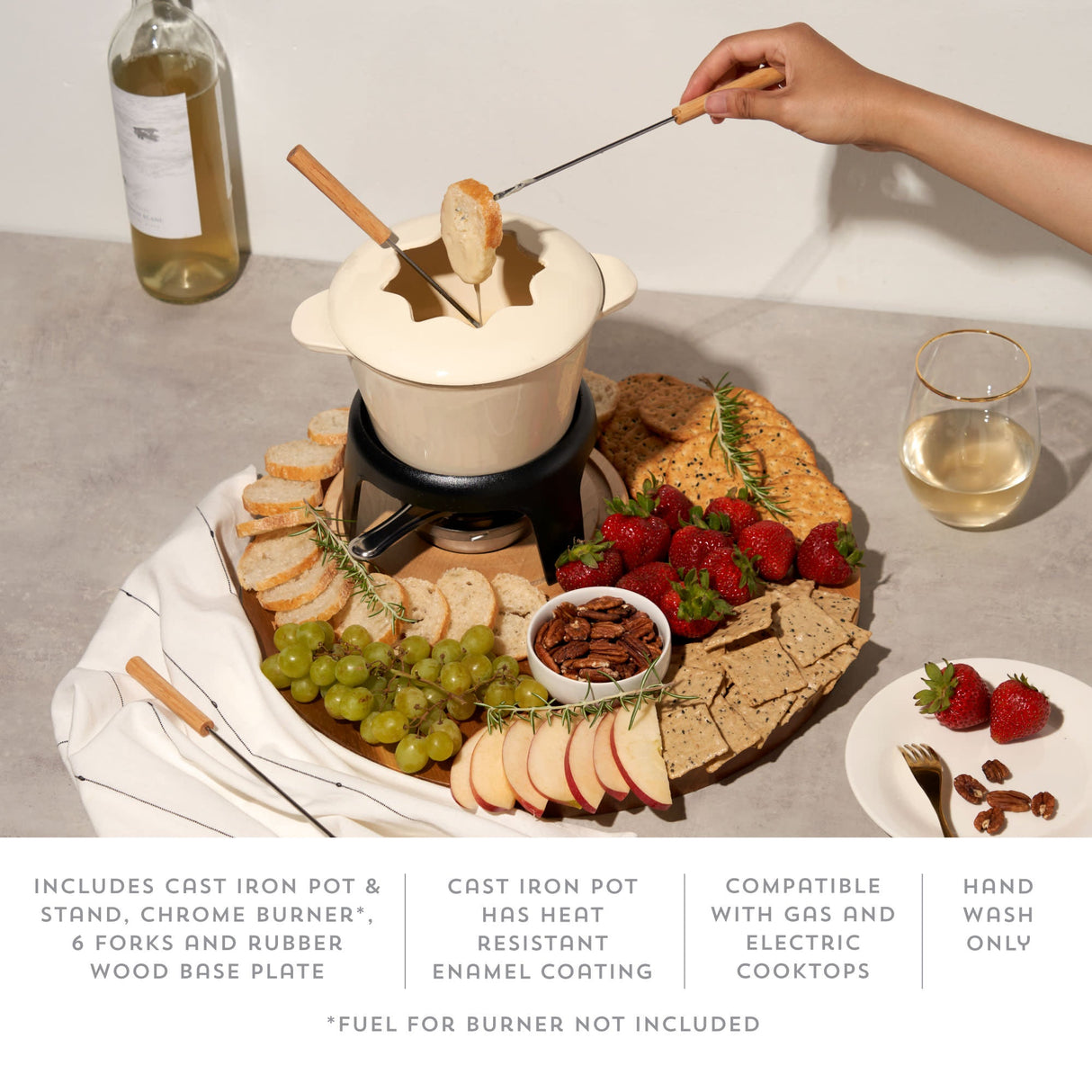 Cast Iron Fondue Set