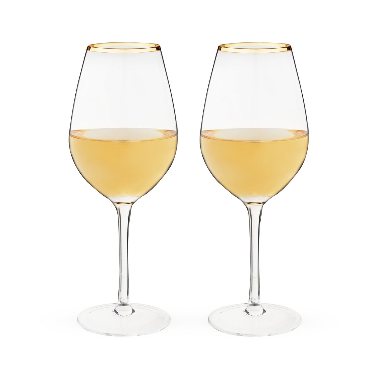 Gilded Stemmed Wine Glasses