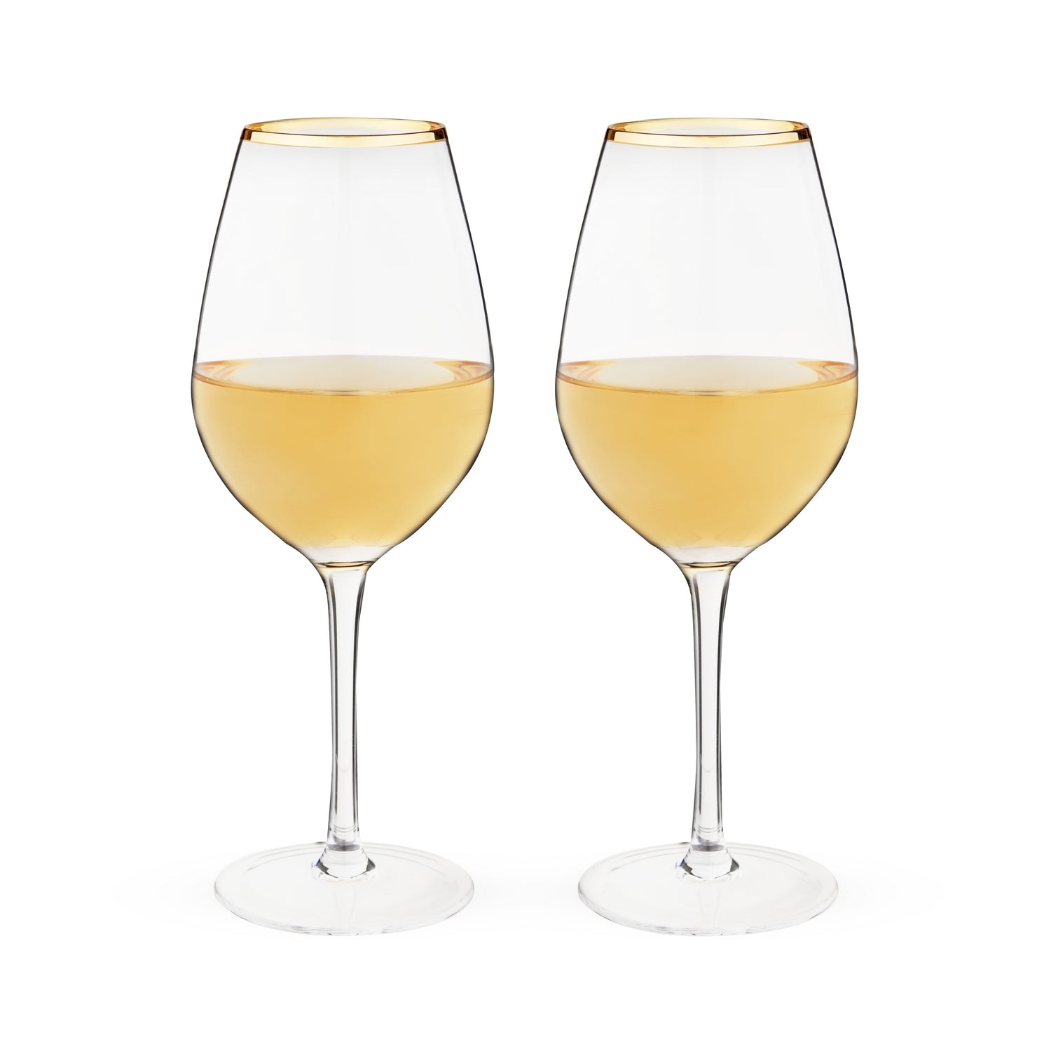 Gilded Stemmed Wine Glasses
