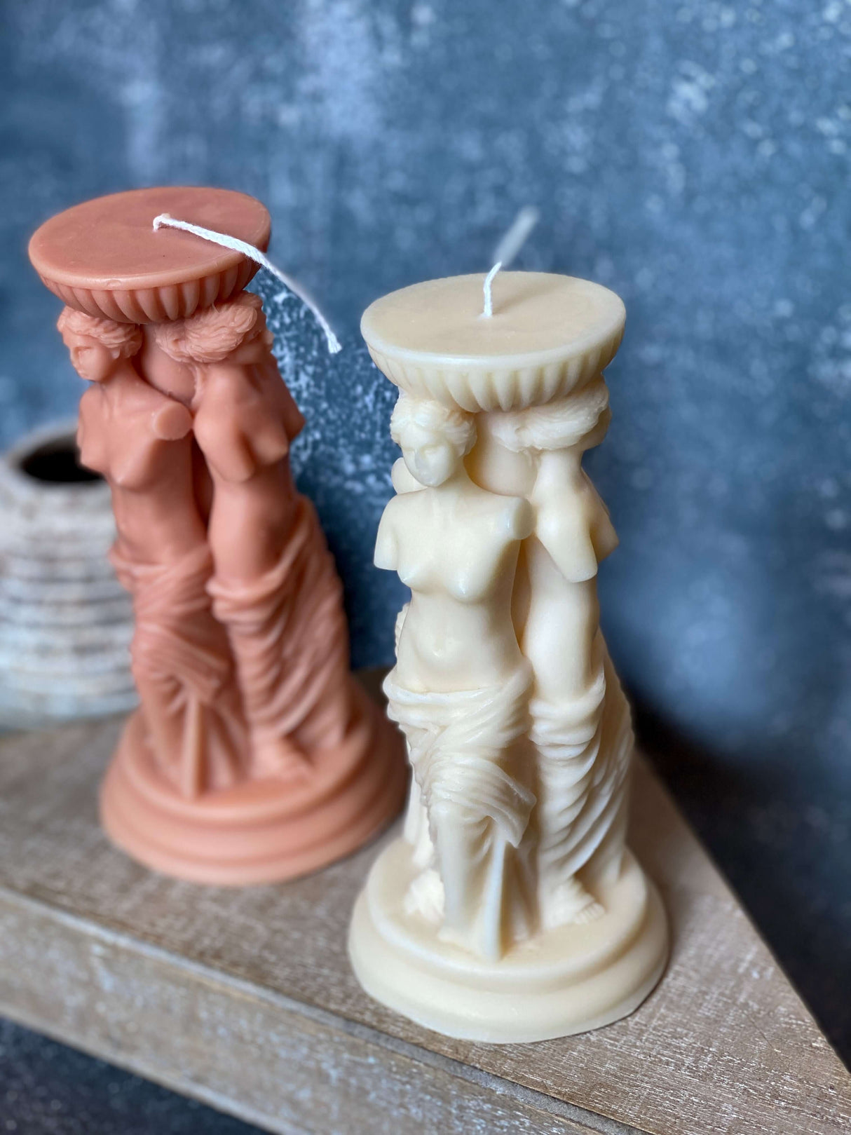 Goddess Sculpture Candle - Handcrafted Soy Wax Art Trio for Home Decor