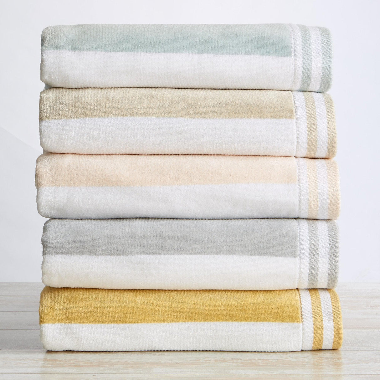 4 Pack Striped Cabana Beach Towel - Edgartown Collection