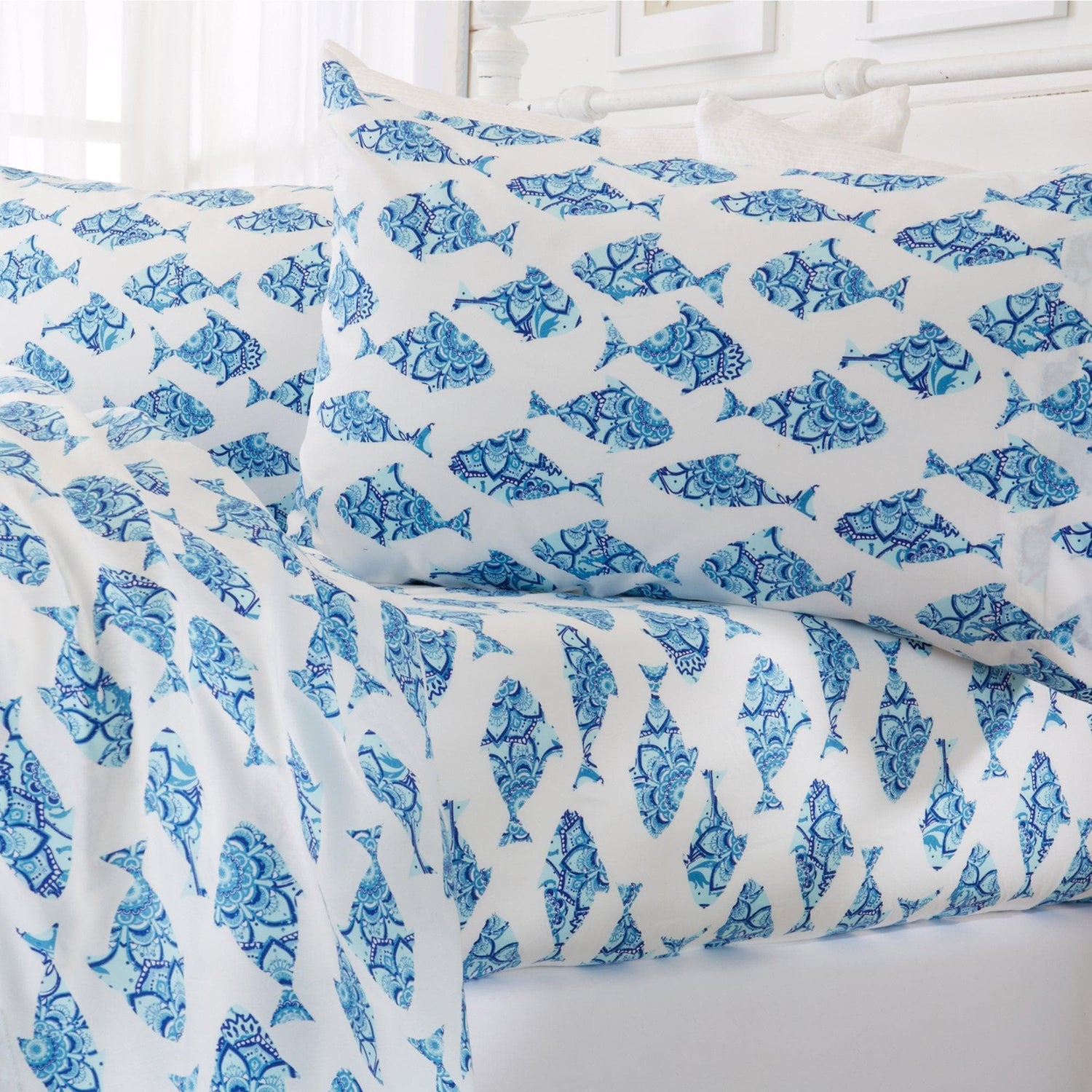 4-Piece Coastal Microfiber Sheet - Newport Collection