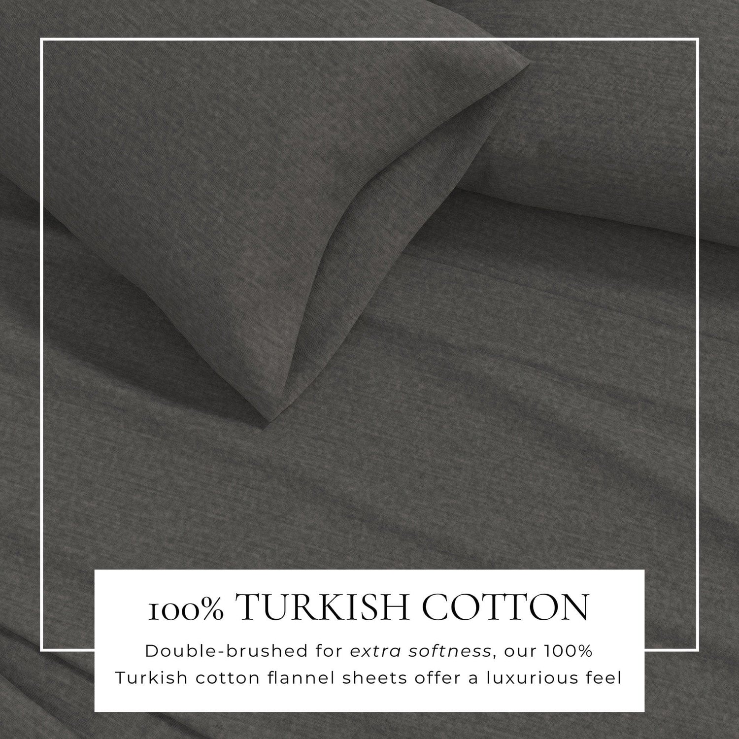 4 Piece Heathered Solid Cotton Blend Flannel Sheet Set - Anders Collection