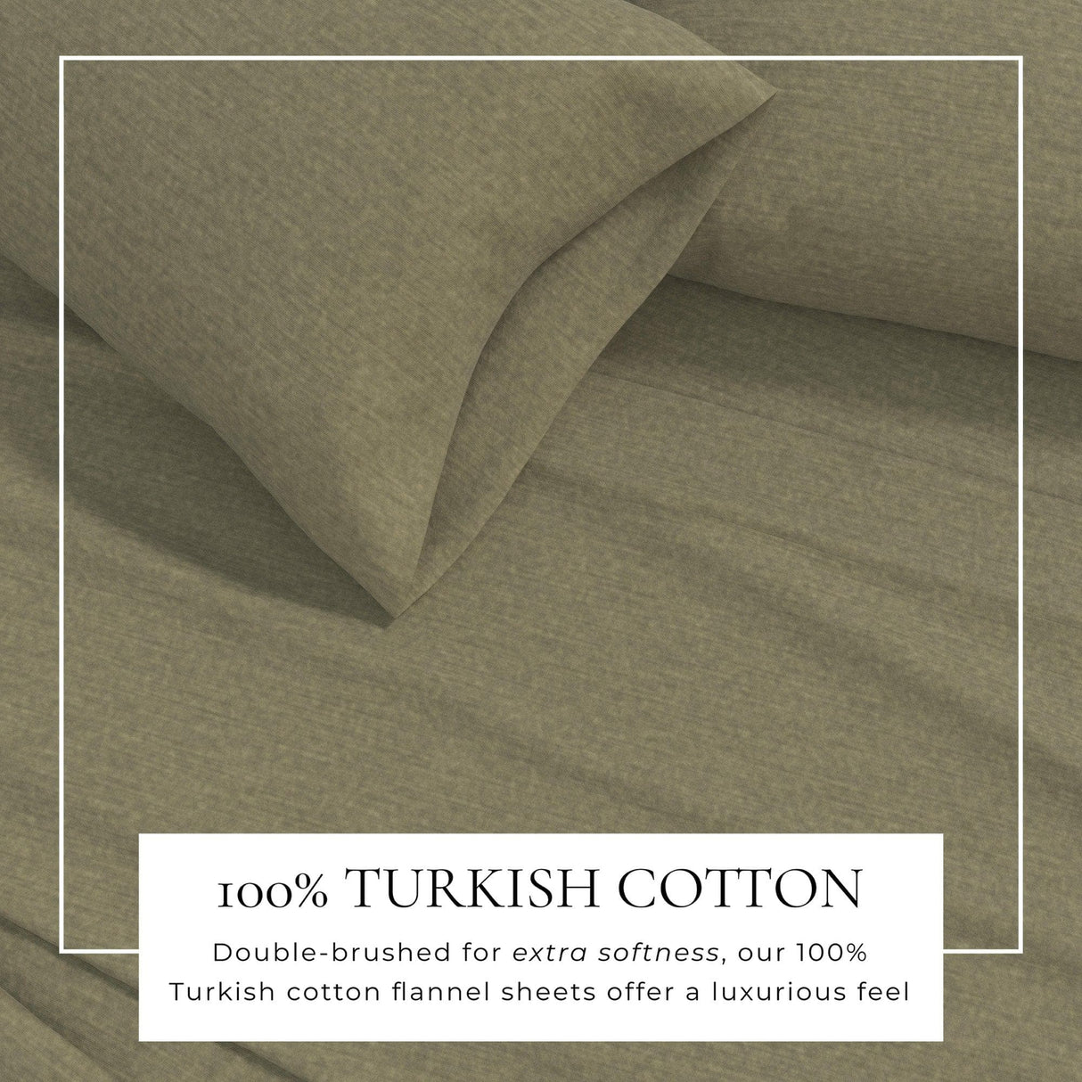 4 Piece Heathered Solid Cotton Blend Flannel Sheet Set - Anders Collection