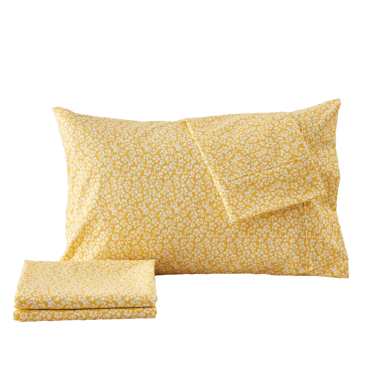 4 Piece Watercolor Floral Microfiber Sheet - Delia Collection