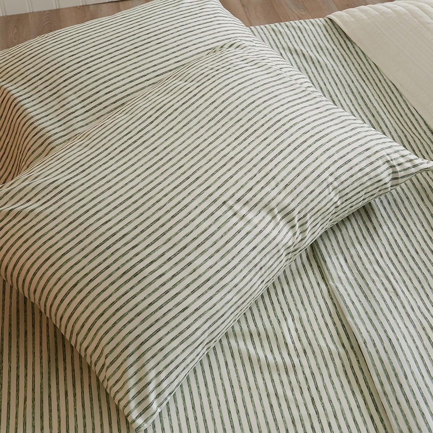 Striped Microfiber Sheet Set - Evette Collection