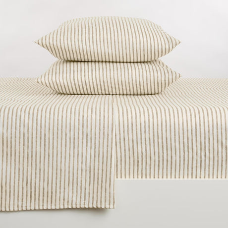 Striped Microfiber Sheet Set - Evette Collection