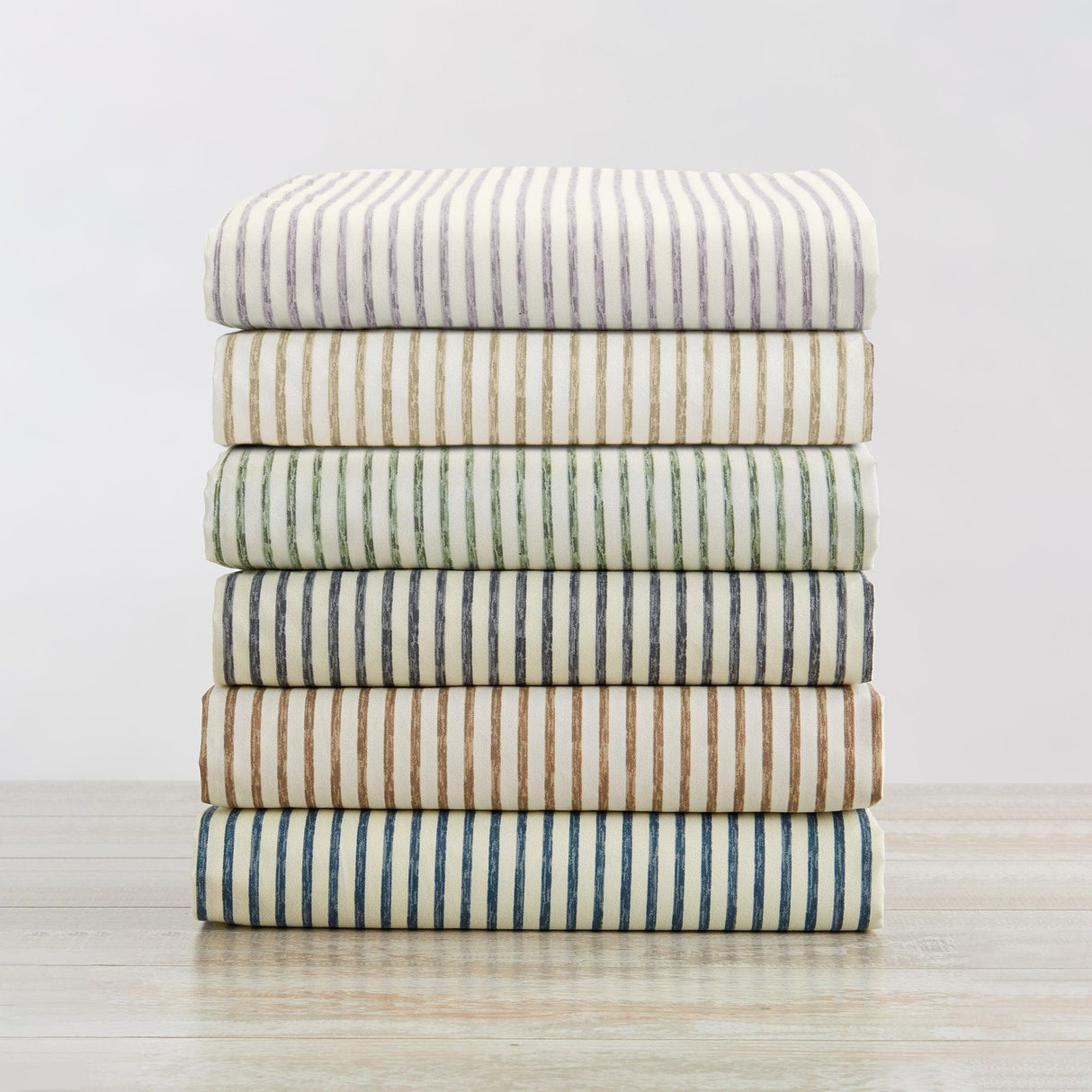 Striped Microfiber Sheet Set - Evette Collection