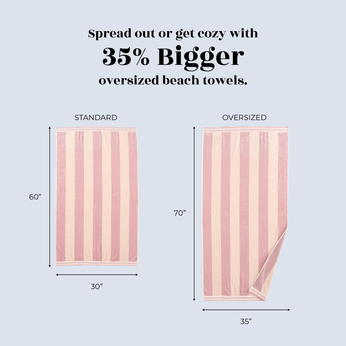 Oversized Striped Cabana Beach Towel - Edgartown Collection