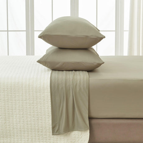4-Piece Interlock Microfiber Sheet Set - Mackenna Collection