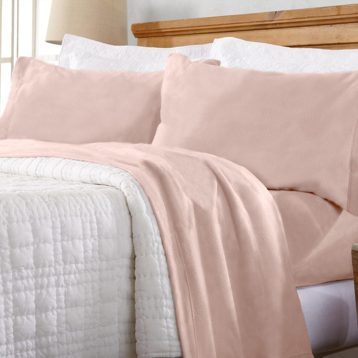 4-Piece Solid Fleece Sheet - Christina Collection