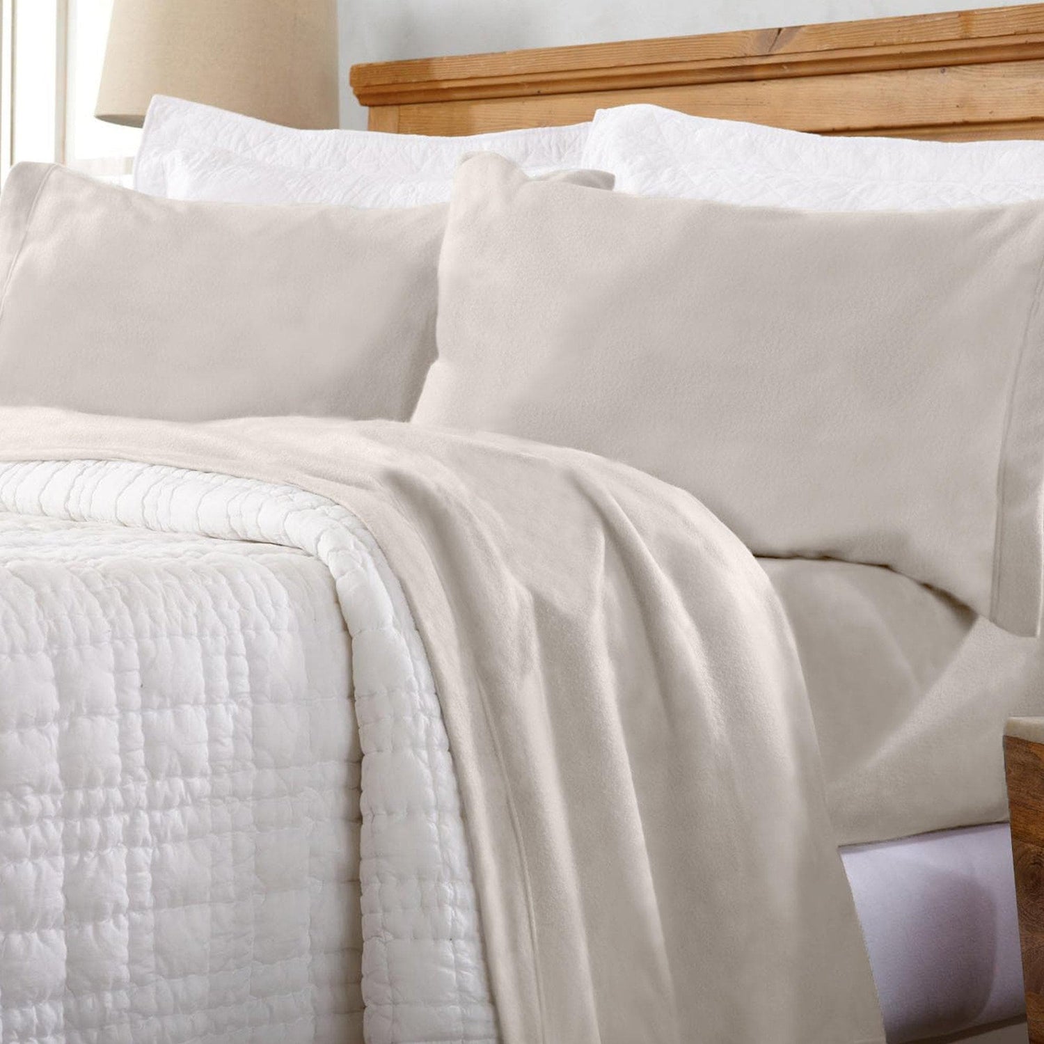 4-Piece Solid Fleece Sheet - Christina Collection
