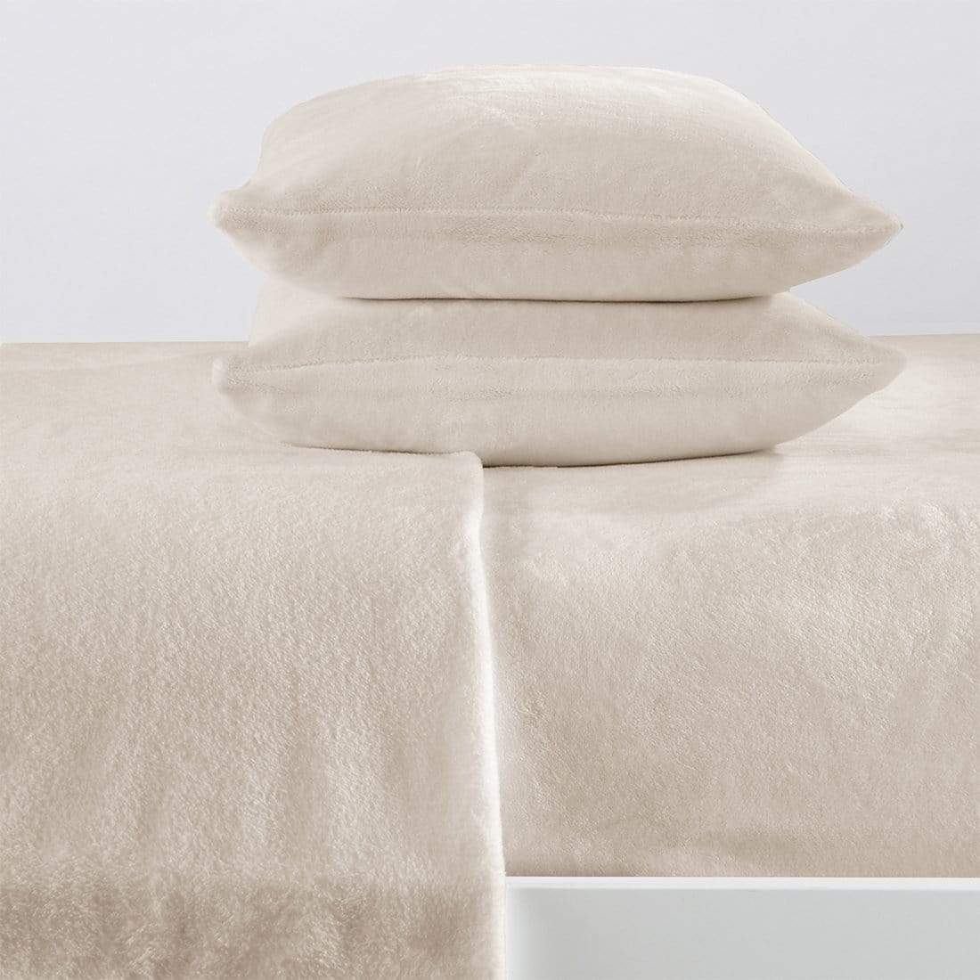 4-Piece Solid Plush Sheet - Velvet Luxe Collection